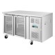 Polar U-serie koelwerkbank met twee glazen deuren – Grijs, 314L