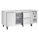 Polar U-Serie koelwerkbank RVS 242L met 2 deuren en 2 laden