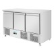Polar U-serie geventileerde 3-deurs saladette RVS 400L Grijs