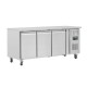 Polar U-serie RVS koelwerkbank met drie deuren – 417L
