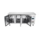 Polar U-serie RVS koelwerkbank met drie deuren – 417L