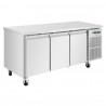 Polar U-serie koel-vrieswerkbank met 3 deuren, 314L RVS