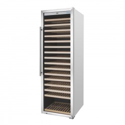 Polar G-serie Enkel Zone Wijnkoelkast RVS – 187 Flessen Zilver