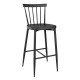 Bolero Windsor Aluminium Zwarte Hoge Krukken - Set van 2