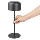 Olympia Siena Tafellamp Ronde Koepel Zwart 300mm – Draadloos & Dimbaar