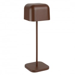 Olympia Lucca Tafellamp Vierkante Koepel Kastanje 300mm – Draadloos & Dimbaar