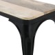 Bolero Bistro Bank Mangohout met Zwarte Stalen Poten 1000mm - Set van 2 Stuks