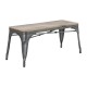 Bolero Bistro Bank Mangohout Donkergrijs 1000mm - Set van 2