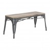 Bolero Bistro Bank Mangohout Donkergrijs 1000mm - Set van 2