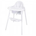 Bolero RVS & polypropyleen kinderstoel wit
