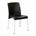 Bolero Elements Polypropyleen Stoelen Zwart (4 stuks)