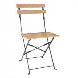 Bolero Perth Pavement Style klapstoelen met houteffect (set van 2)
