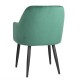 Bolero Lia Velvet stoelen donkergroen (2 stuks) – stoelen met armleuning voor binnengebruik
