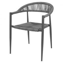 Bolero Eden PE rattan armstoelen antraciet – set van 4