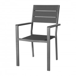 Bolero Valletta Grijze Stoelen met Armleuningen - Set van 4