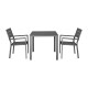 Bolero Valletta Grijze Stoelen met Armleuningen - Set van 4