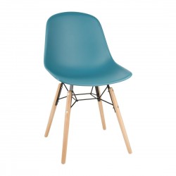 Bolero Arlo stoelen groenblauw (2 stuks) – polypropyleen zitting met stevig frame