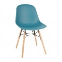 Bolero Arlo stoelen groenblauw (2 stuks) – polypropyleen zitting met stevig frame