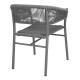 Bolero Florence rieten stoelen grijze touw twist – aluminium set van 2