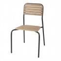 Bolero Santorini Tuinstoelen met Houteffect – Set van 4 (Bruin)