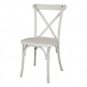 Bolero Manhattan Kruisrugleuning Stoelen Limewash Wit - Polypropyleen (Set van 4)
