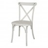 Bolero Manhattan Kruisrugleuning Stoelen Limewash Wit - Polypropyleen (Set van 4)