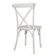 Bolero Manhattan Kruisrugleuning Stoelen Limewash Wit - Polypropyleen (Set van 4)