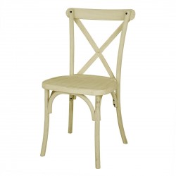 Bolero Manhattan Kruisrug Harsstoelen Naturel – Set van 4