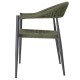 Bolero Eden PE gevlochten rattan outdoor armstoelen groen (4 stuks)