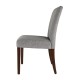 Bolero Chiswick eetkamerstoelen grijs (2 stuks) – hout & textiel