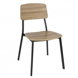 Bolero Beaufort Houten Eetkamerstoelen (2 stuks) - Stalen Frame