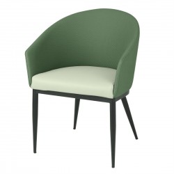 Bolero Sloane Eetkamerstoelen met Armleuning - Groene Bos Mix (Set van 2)