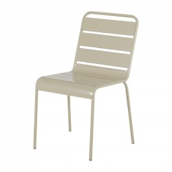 Bolero Amalfi Gelat stalen stoel taupe – set van 4 stuks