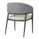 Bolero Meridian Interieurstoelen met Armleuning - Pistachegrijs (Set van 2)