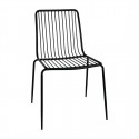 Bolero RVS eetkamerstoelen zwart - set van 4 stuks