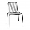 Bolero RVS eetkamerstoelen zwart - set van 4 stuks