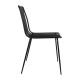Bolero RVS eetkamerstoelen zwart - set van 4 stuks