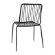 Bolero RVS eetkamerstoelen zwart - set van 4 stuks