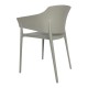 Bolero Lorenzo Caféstoelen Middengrijs - Set van 2 Stapelbare Stoelen