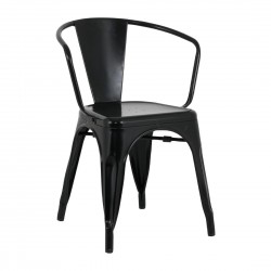 Bolero Bistro Curve Armstoelen Zwart – Set van 4