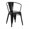 Bolero Bistro Curve Armstoelen Zwart – Set van 4
