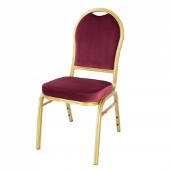 Bolero Regal Stapelstoelen Bordeauxrood – Set van 4 Stuks