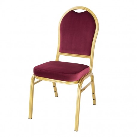 Bolero Regal Stapelstoelen Bordeauxrood – Set van 4 Stuks