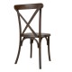 Bolero Manhattan Cross-Back Harsstoelen Donker Hout Effect - Set van 4