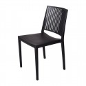 Baltimore stapelbare polypropyleen stoelen zwart – set van 4 stuks (Attends)