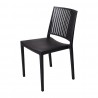 Baltimore stapelbare polypropyleen stoelen zwart – set van 4 stuks (Attends)