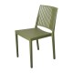Baltimore stapelbare polypropyleen stoelen olijfgroen – set van 4