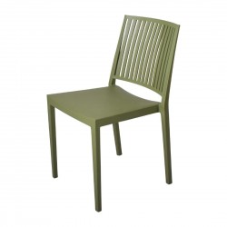 Baltimore stapelbare polypropyleen stoelen olijfgroen – set van 4