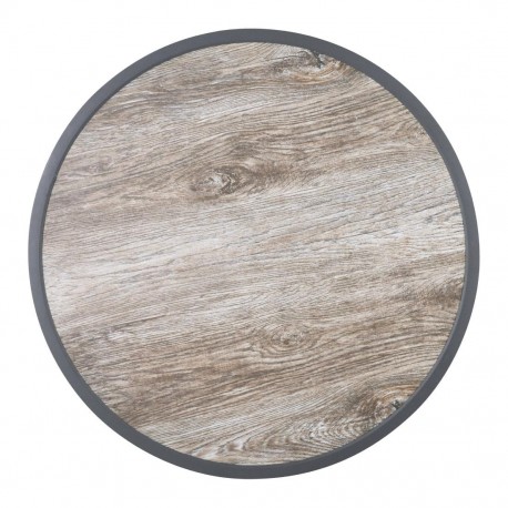 Bolero Rond Tafelblad Van Glasvezel Met Houteffect – Ø 580 mm