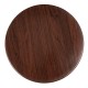 Bolero rond tafelblad 80 cm donkerbruin – voorgeboord